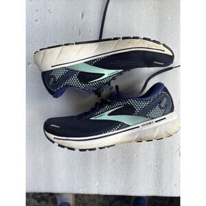 Women's Brooks Ghost 14 Running shoes Cushion Size 9 AA narrow blue Pre-owned